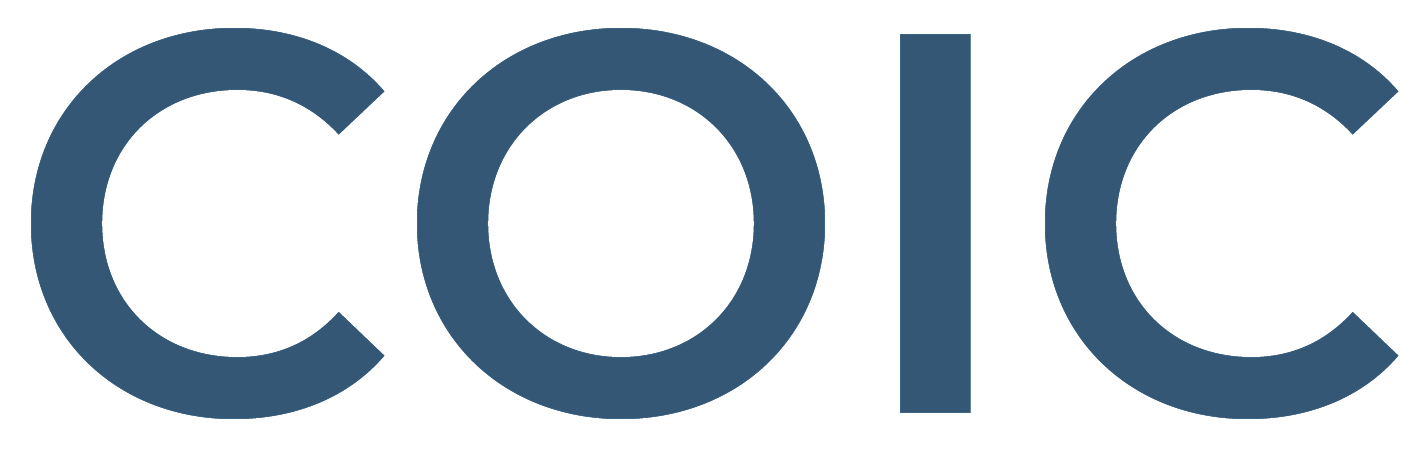 COIC logo reads "COIC" in blue text