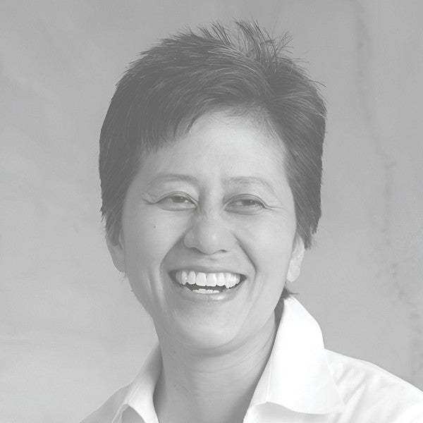 Black and white headshot of Nancy Cheng