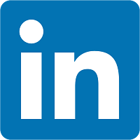 LinkedIn Logo in light blue